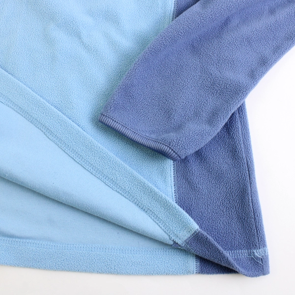 Columbia Women's M Two-Toned Blue Soft Fleece 1/4 Zip Pullover Sweatshirt 