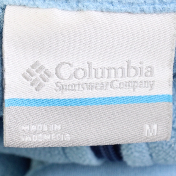Columbia Women's M Two-Toned Blue Soft Fleece 1/4 Zip Pullover Sweatshirt 