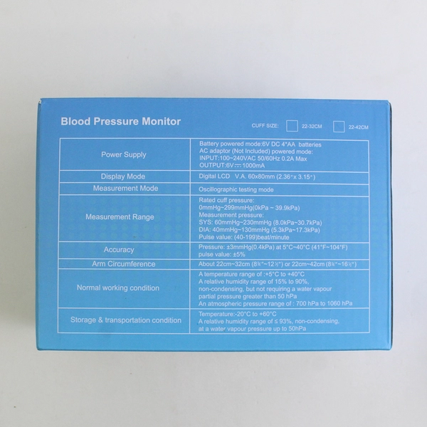 Easy@Home Digital Upper Arm Blood Pressure Monitor Machine and Cuff EBP-095