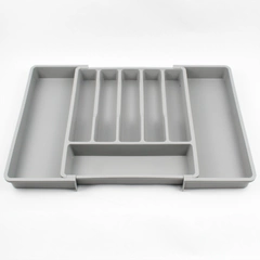 Unbranded Solid Gray Expandable Silverware/Utensil Drawer Organizer Tray