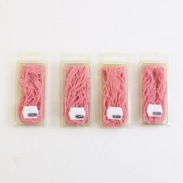 Lot of 4 Fleur de Paris Velour Yarn 10 yds. 100% Nylon, Pink 