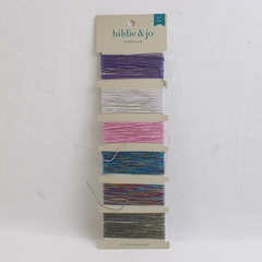 Card of Hildie & Jo Stretch Cord, 6 Asstd. Colors, 0.7mm New 