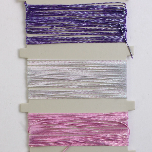 Card of Hildie & Jo Stretch Cord, 6 Asstd. Colors, 0.7mm New 