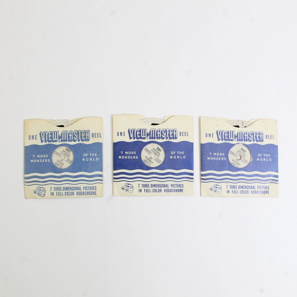 Set Of 3 View-Master Reels #980- 982 Garden Flowers Of Spring, Summer And Autumn