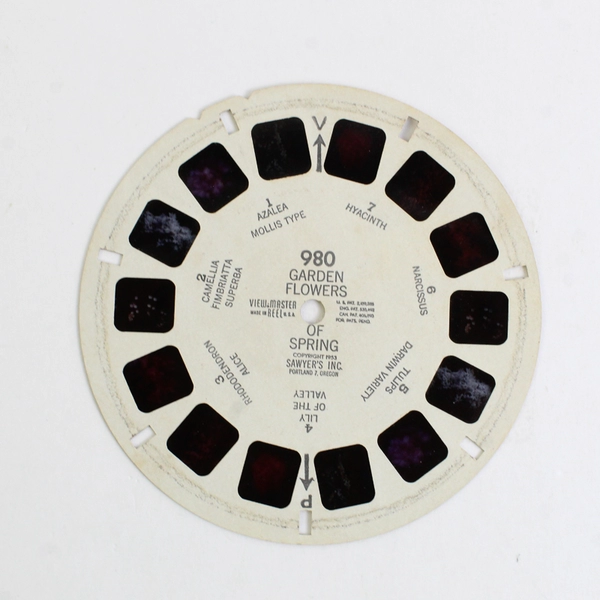 Set Of 3 View-Master Reels #980- 982 Garden Flowers Of Spring, Summer And Autumn