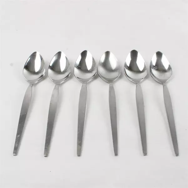 Set of 6 Oneida Satinique Stainless Steel Teaspoons