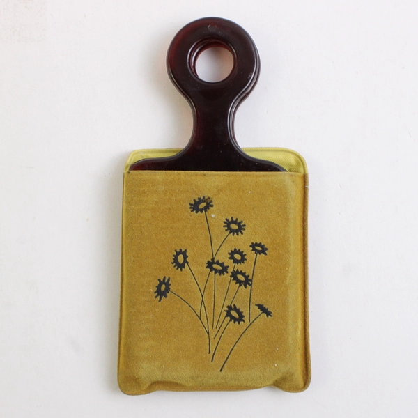 Set Of 3 Vintage Bakelite Hair Comb Pick Mirror And Case Made In Hong Kong