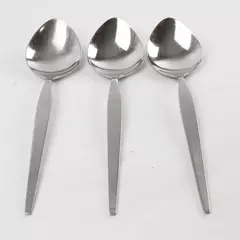 Set of 3 Oneida Satinique Stainless Sugar Spoons 6 in