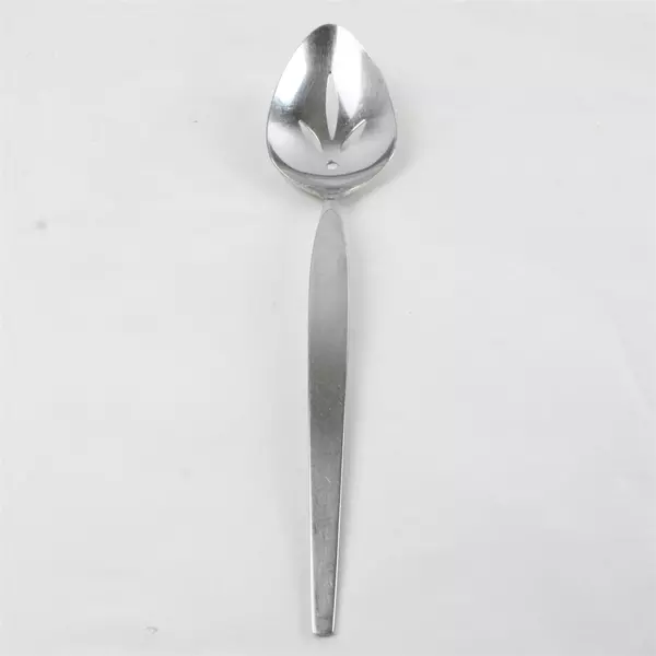 Set of 3 Oneida Satinique Stainless Pierced Serving Spoons 8.25"