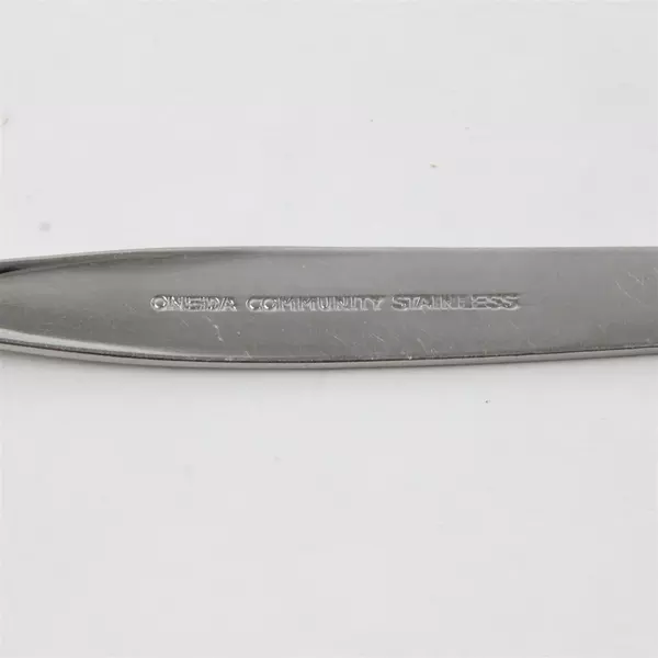 Set of 3 Oneida Satinique Stainless Pierced Serving Spoons 8.25"