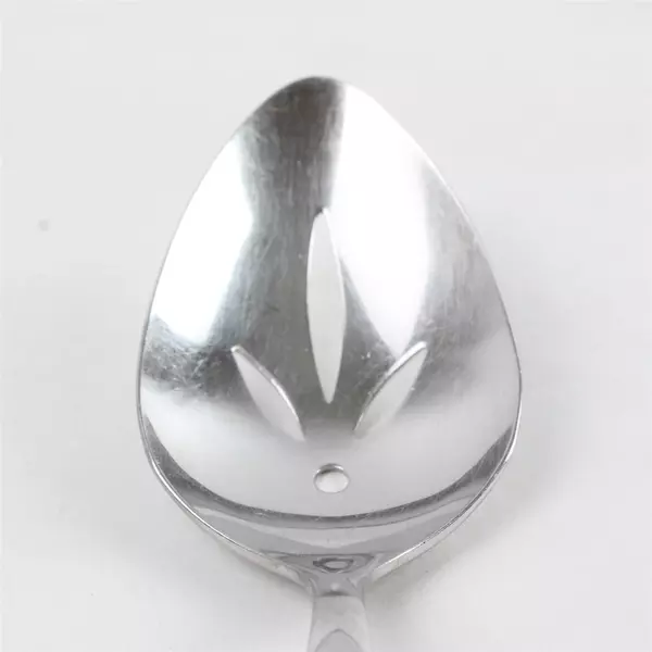 Set of 3 Oneida Satinique Stainless Pierced Serving Spoons 8.25"