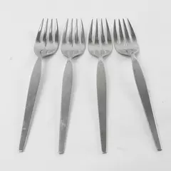 Set of 4 Oneida Satinique Stainless Salad Forks 6.25in 