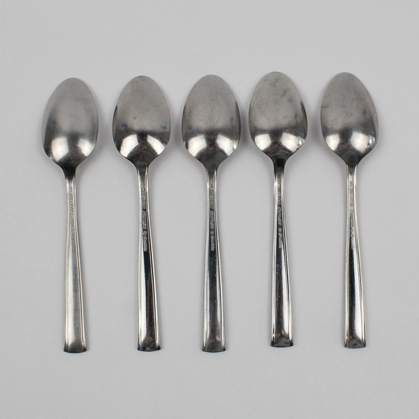 Lot Of 5 Oneida Silver Forever (Stainless) Flatware Teaspoons 6.25" Long