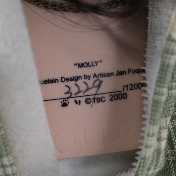 1998 LE Boyd's Yesterdays Child Molly Porcelain Doll by Jan Fuqua with Stand