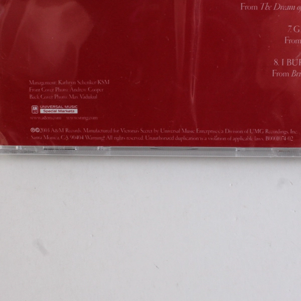 Sting Songs of Love A Victoria's Secret Exclusive 2003 Compilation New Sealed