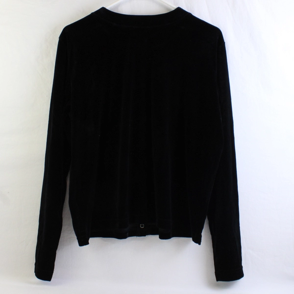 Vintage Paradox Black Long Sleeve Shirt Snap Front Blouse Women's Size Large