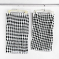 Lot Of 2 DKNY Matching Black/White Dish Towels 100% Cotton 16.5" x 28.5"