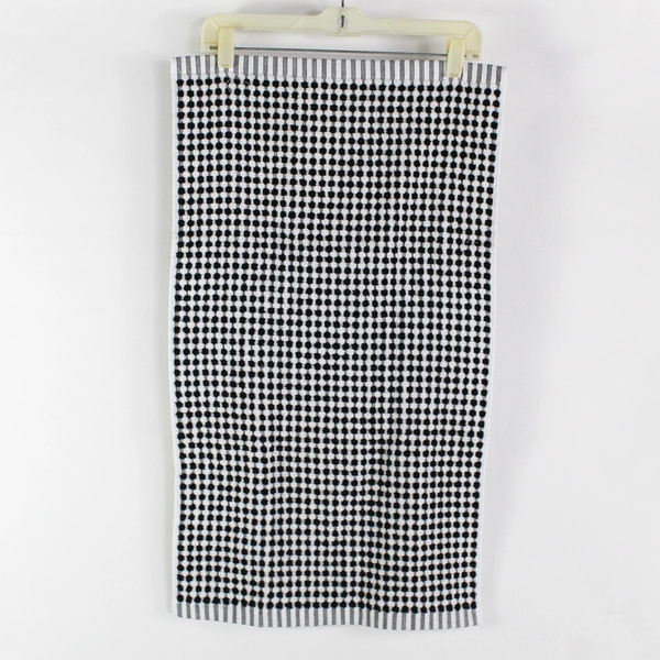 Lot Of 2 DKNY Matching Black/White Dish Towels 100% Cotton 16.5" x 28.5"