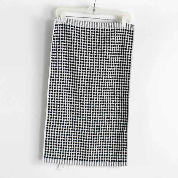 Lot Of 2 DKNY Matching Black/White Dish Towels 100% Cotton 16.5" x 28.5"