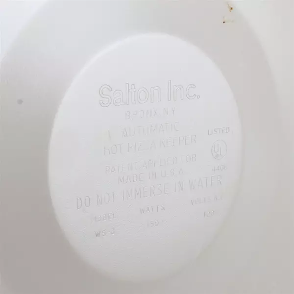 Vintage Salton Hot Pizza Keeper Food Warmer 19" Diameter Tested