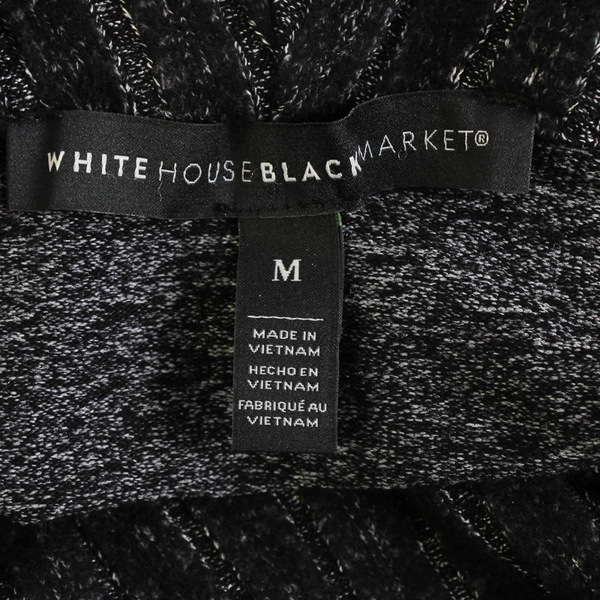 WHBM Women's M Cowl Neck Gray Long Sleeve Top With Bow Detail Around Waist