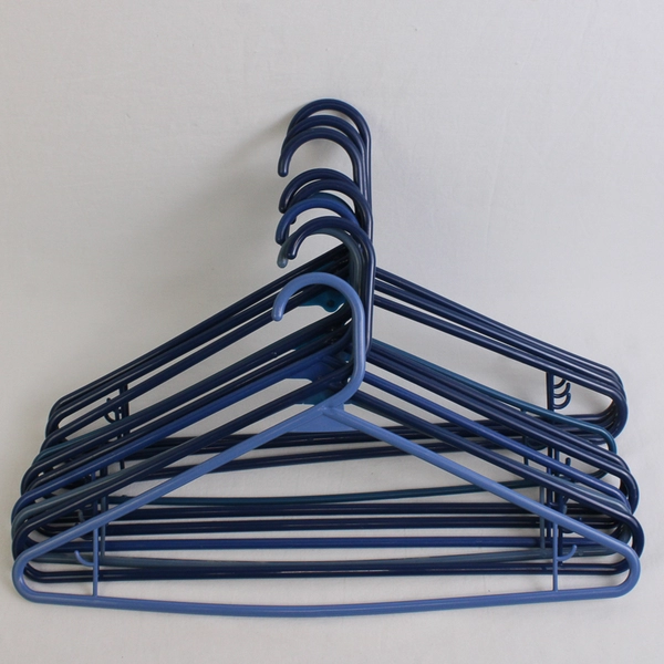 Mixed Lot of 10 Blue Plastic Clothes Hangers Home Organization