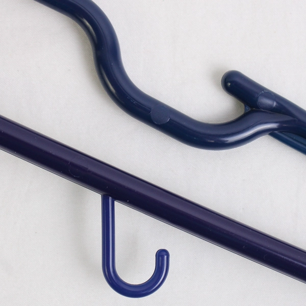 Lot of 10 Dark Blue Plastic Clothes Hangers Home Storage Organization