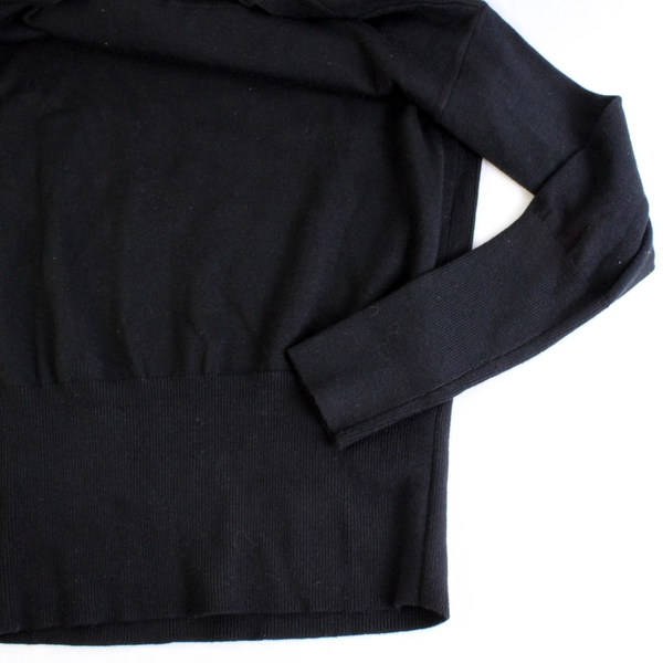 WHBM Women's S Black Lightweight Dolman Sleeve Pullover Sweater