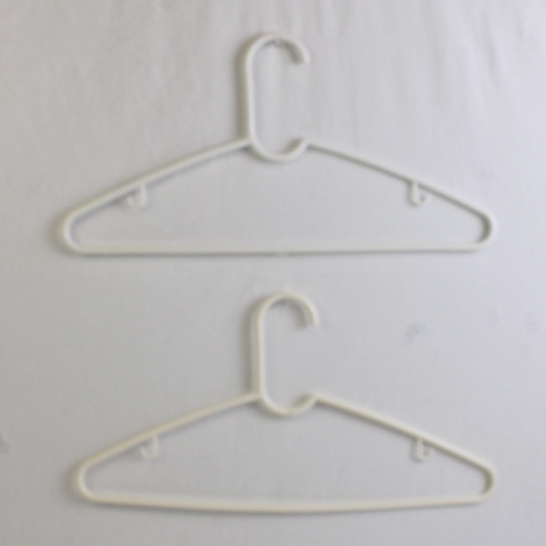 Lot of 10 White Plastic Clothes Hangers Home Organization Storage