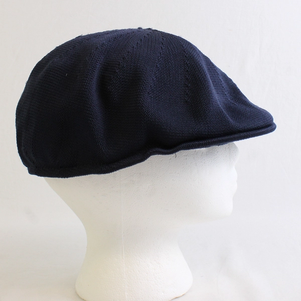 Broner Wear It Men's L Navy Blue Knit Cabbie Newsboy Cap