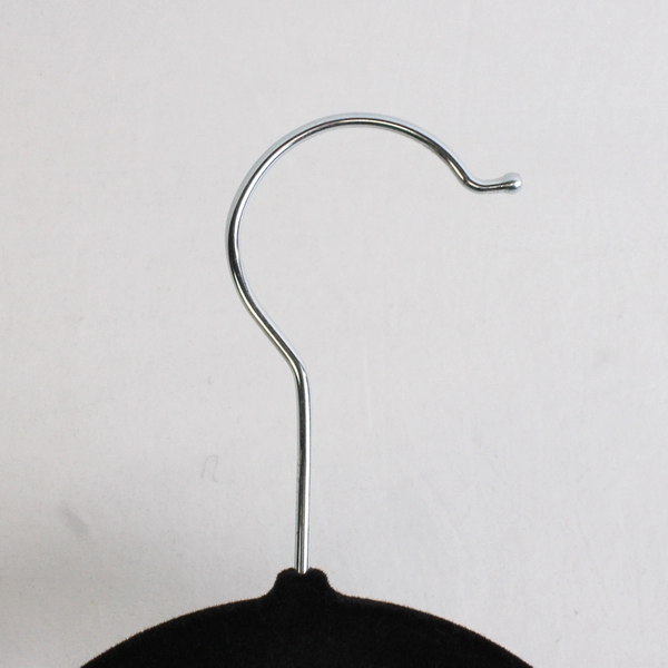 Lot of 10 Black Flocked Clothes Hangers Closet Storage