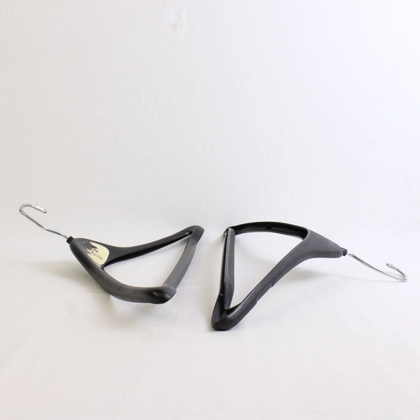 Lot of 5 Black Plastic Suit Hangers Closet Storage Organization