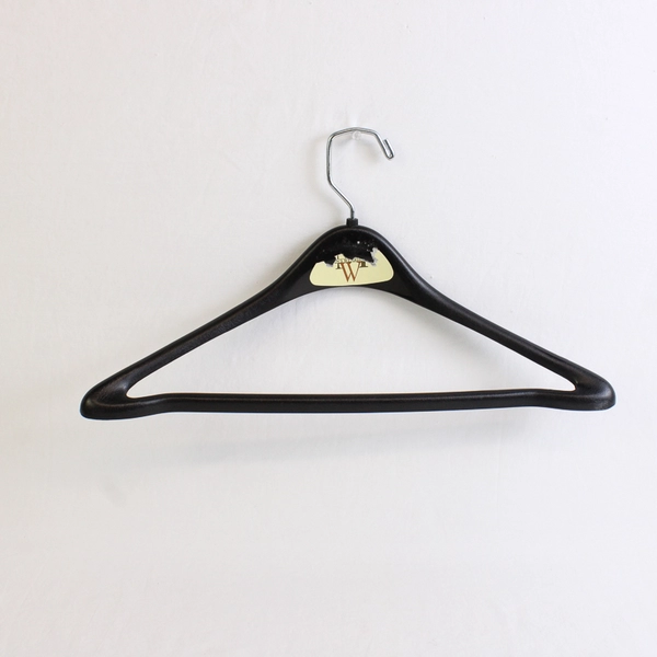 Lot of 5 Black Plastic Suit Hangers Closet Storage Organization
