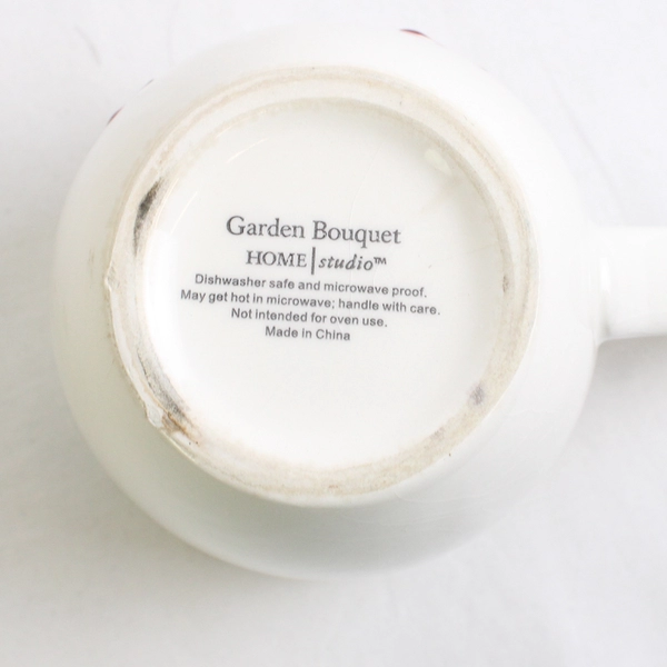 Home Studio Garden Bouquet Burgundy Flowers Ceramic Coffee Mug