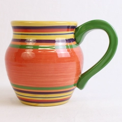 Pacific Rim Santa Fe Hand-Painted Ceramic Mug Blue Interior 