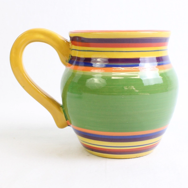 Pacific Rim Santa Fe Hand-Painted Ceramic Mug Orange Interior