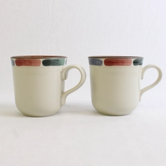 Set of 2 Noritake Stoneware Warm Sands Coffee Mugs