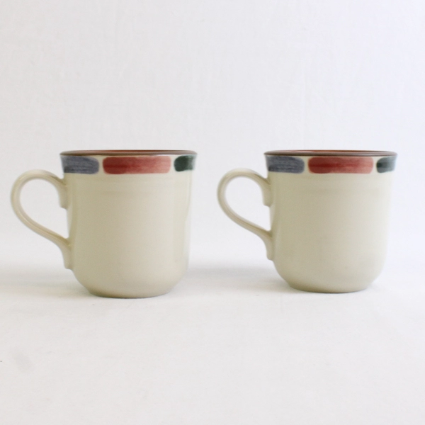 Set of 2 Noritake Stoneware Warm Sands Coffee Mugs