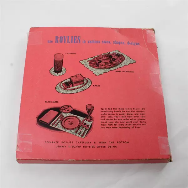 Pack of 90 Roylies Lace Paper Doylies 6" Round Royal Lace Paper Works Vintage