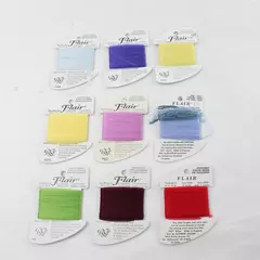 Lot 9 Cards Flair Stretchable Tubular Ribbon Assorted Colors New 