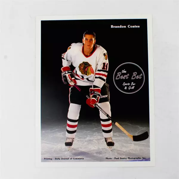 Lot of 2 Portland Winterhawks 8x10 Photos Brandon Coates Nick Vachon