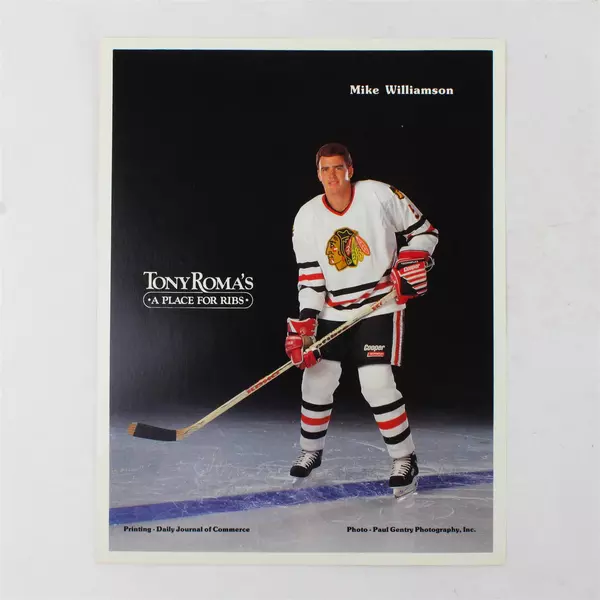 Lot of 2 Portland Winterhawks 8x10 Photos Mike Williamson John Badduke