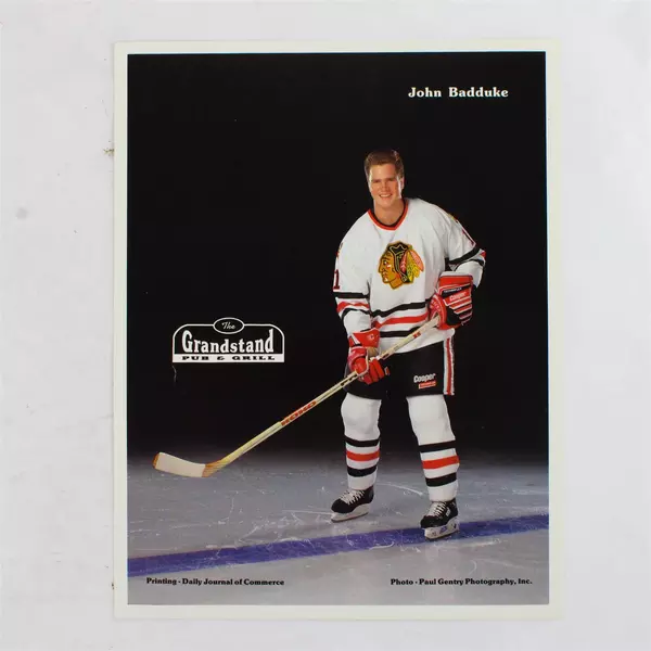 Lot of 2 Portland Winterhawks 8x10 Photos Mike Williamson John Badduke