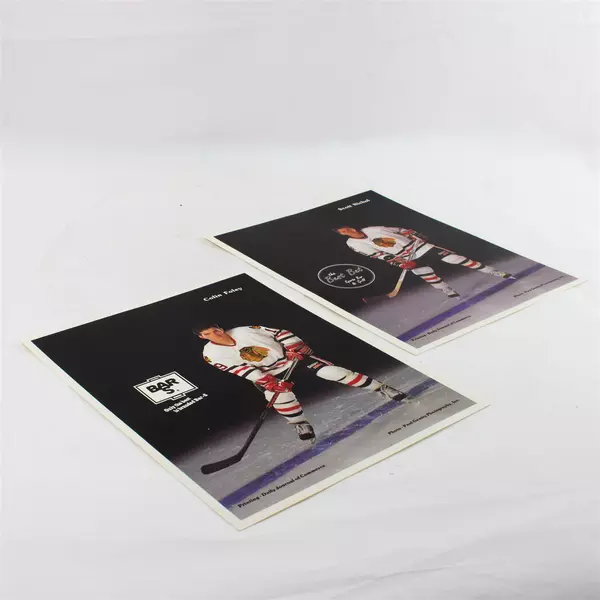 Lot of 2 Portland Winterhawks 8x10 Photos Colin Foley Scott Nichol