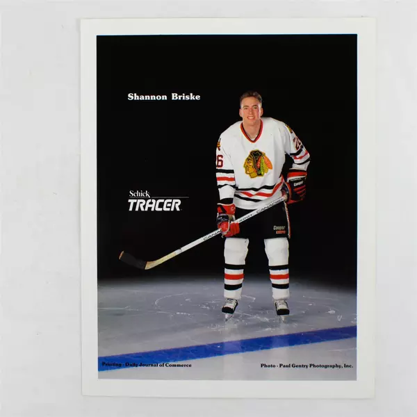 Lot of 2 Portland Winterhawks 8x10 Photos Jason Wiemer Shannon Briske