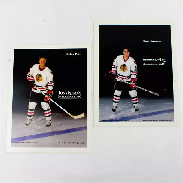 Lot of 2 Portland Winterhawks 8x10 Photos Nolan Pratt Brad Swanson