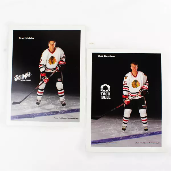Lot of 2 Portland Winterhawks 8x10 Photos Matt Davidson Brad Isbister
