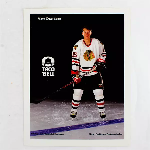 Lot of 2 Portland Winterhawks 8x10 Photos Matt Davidson Brad Isbister