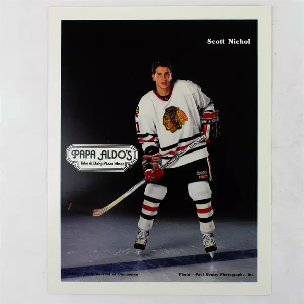 Lot of 2 Portland Winterhawks 8x10 Photos Scott Nichol Dave Scatchard