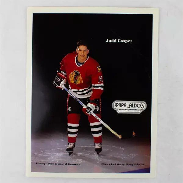 Lot of 2 Portland Winterhawks 8x10 Photos Judd Casper & Colin Forbes